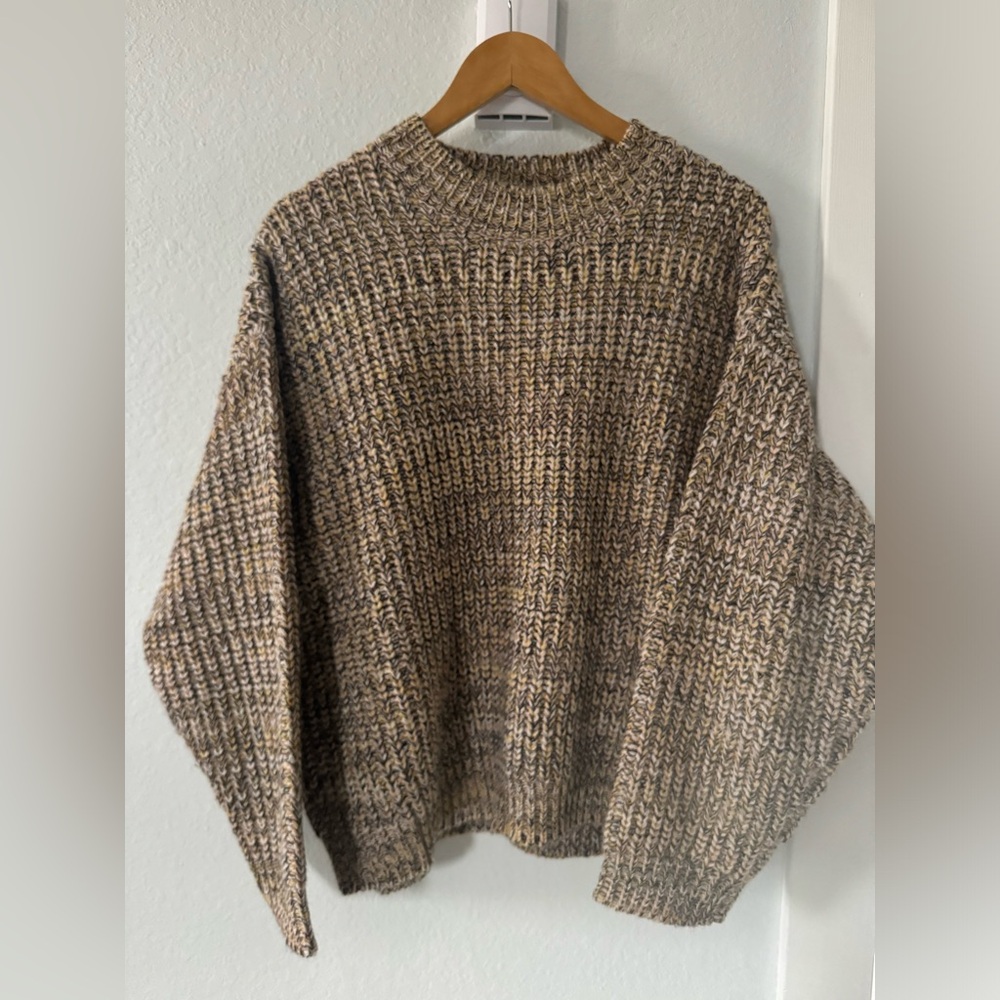 THE GREAT. Marbled Ceew Sweater Alpaca Knit
